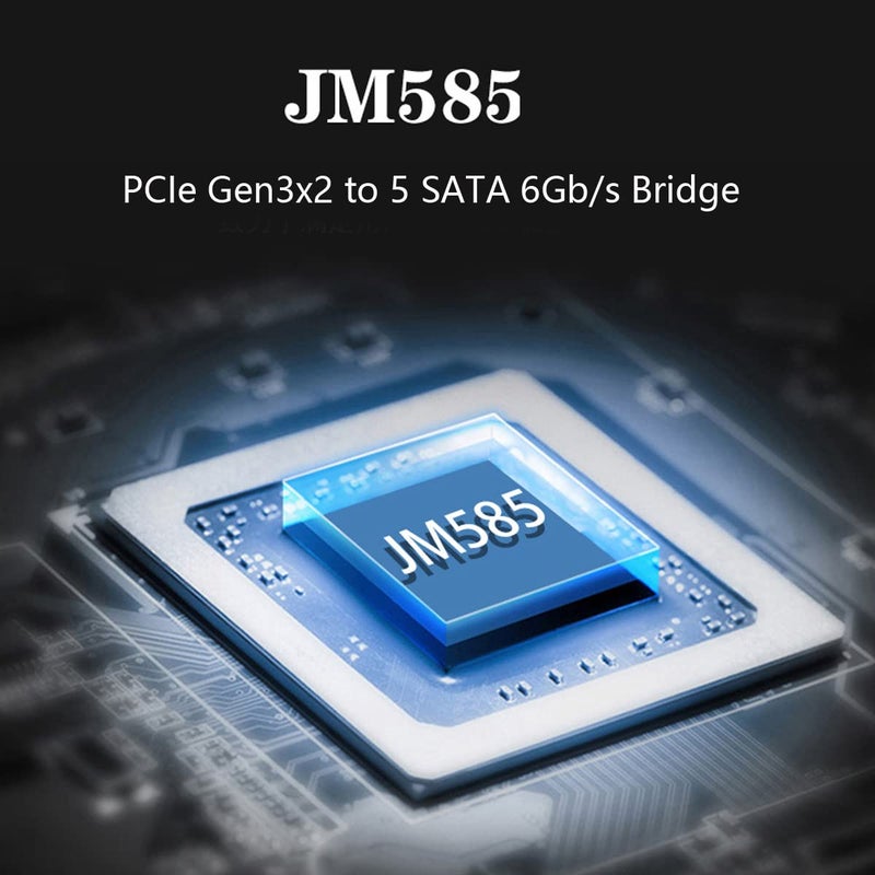 Cablecc NGFF NVME M-Key PCI Express to SATA 3.0 6Gbps 5 Ports Adapter Converter Hard Drive Extension Card JMB585 2280 - Image 4